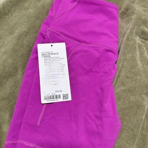Align High Rise Short with Pockets 6” Vivid Plum size 8 NWT